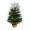 2ft. Pre-Lit Artificial Christmas Tree in Burlap Base, Warm White LED Lights